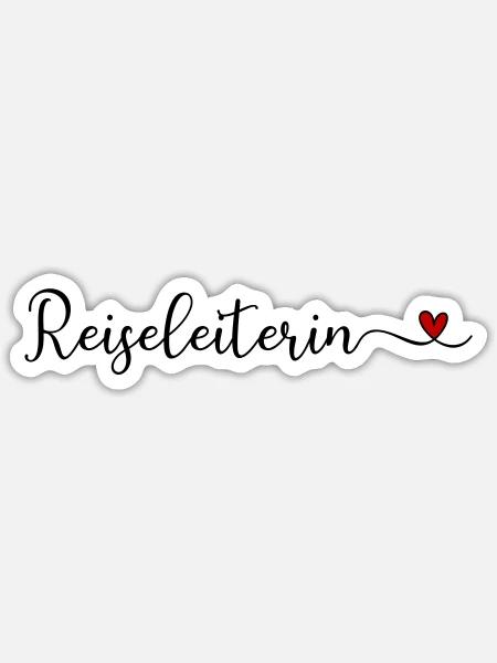 Reiseleiterin - Sticker Größe S (10 x 10 cm) - Mattweiß