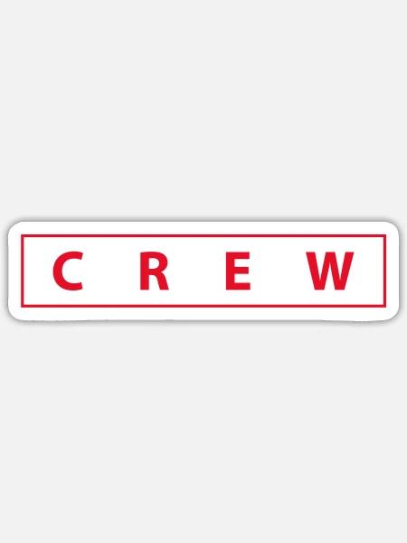 crew - Sticker Größe S (10 x 10 cm) - Mattweiß
