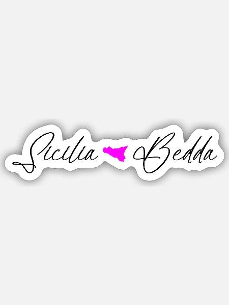 sicilia_bedda - Sticker Größe S (10 x 10 cm) - Mattweiß