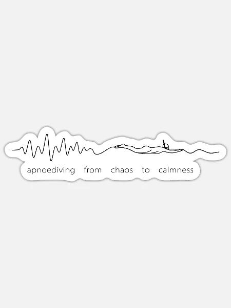 Apnoetauchen Chaos to clamness - Sticker Größe S (10 x 10 cm) - Mattweiß
