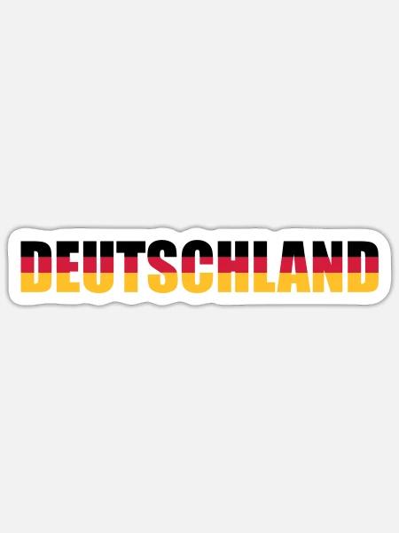 Deutschland - Sticker Größe S (10 x 10 cm) - Mattweiß