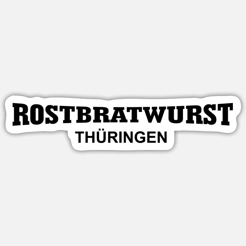 Rostbratwurst - Thüringen - Sticker Größe S (10 x 10 cm)
