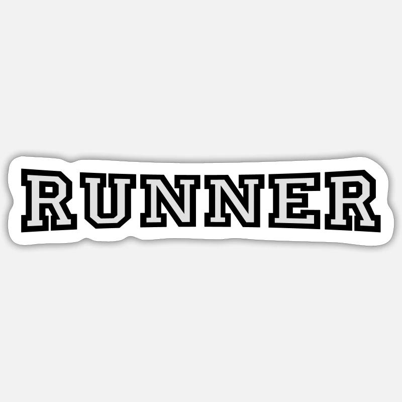 runner - Sticker taille S (10 x 10 cm) - blanc mat