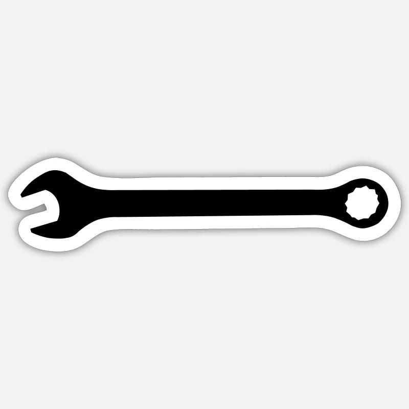 wrench tool profession - Sticker size S (10 x 10 cm) - white matte