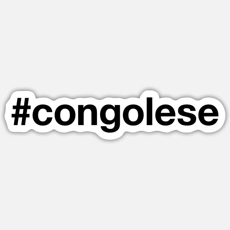 CONGOLAIS Hashtag Kongo Congo Sticker taille S (10 x 10 cm)