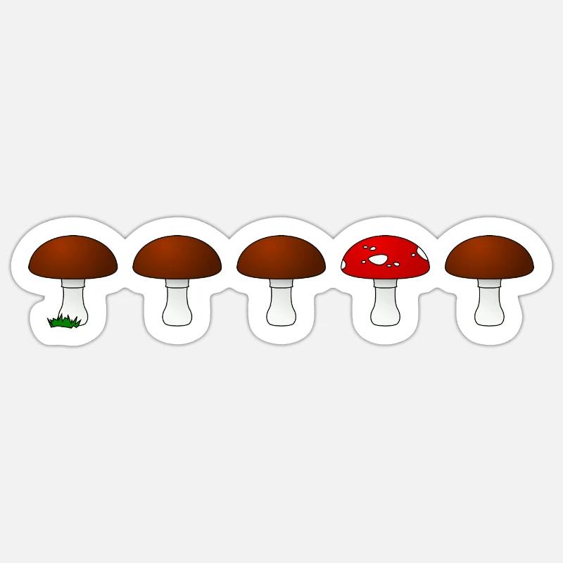 Mushroom fly agaric series - Sticker size S (10 x 10 cm) - white matte