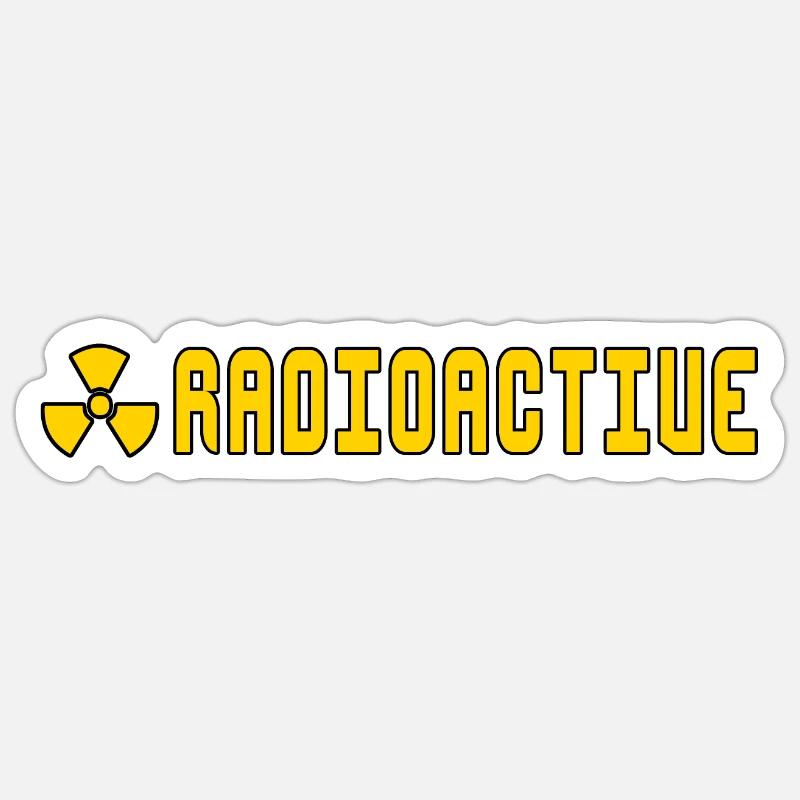 radioactive - Sticker size S (10 x 10 cm) - white matte