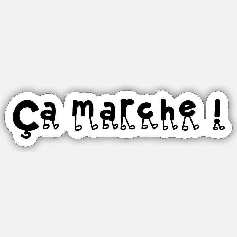 Ça marche ! - Sticker taille S (10 x 10 cm) - blanc mat