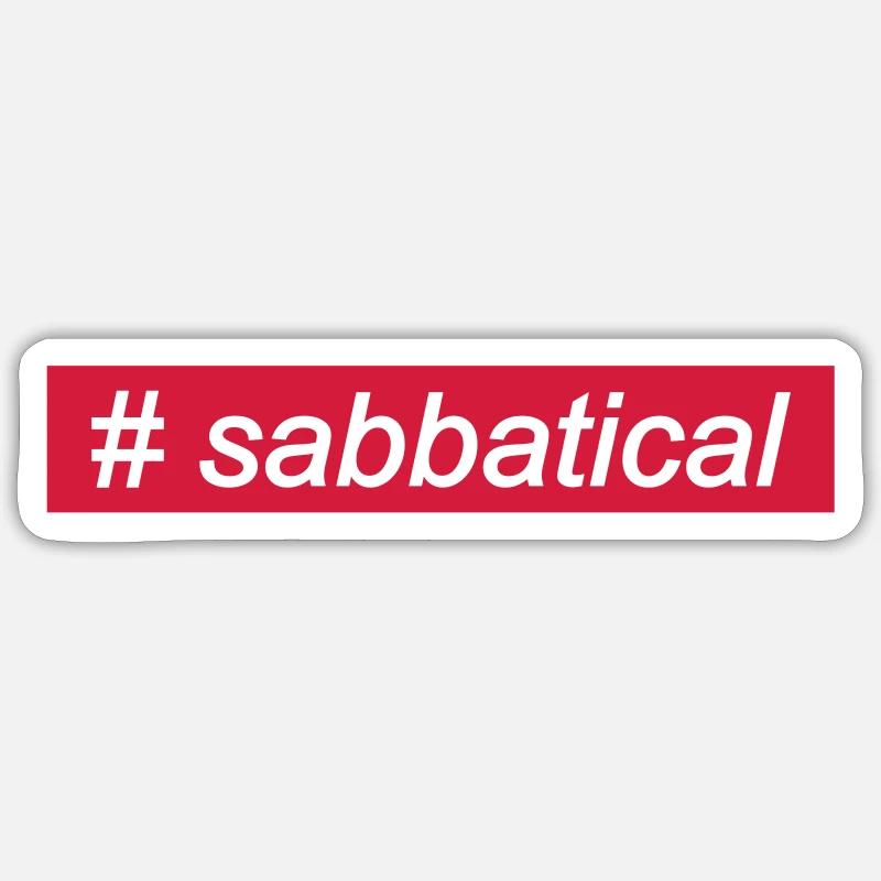 sabbatical - Sticker size S (10 x 10 cm) - white matte