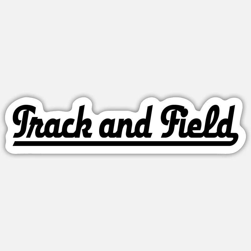 track and field - Sticker taille S (10 x 10 cm) - blanc mat