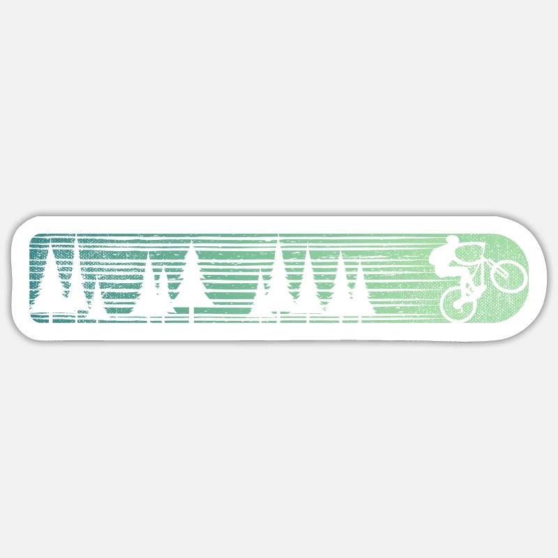 T-shirt VTT - Sticker taille S (10 x 10 cm) - blanc mat