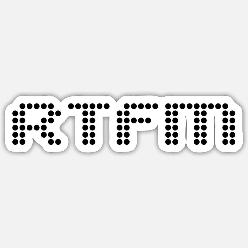 RTFM - Sticker Größe S (10 x 10 cm) - Mattweiß