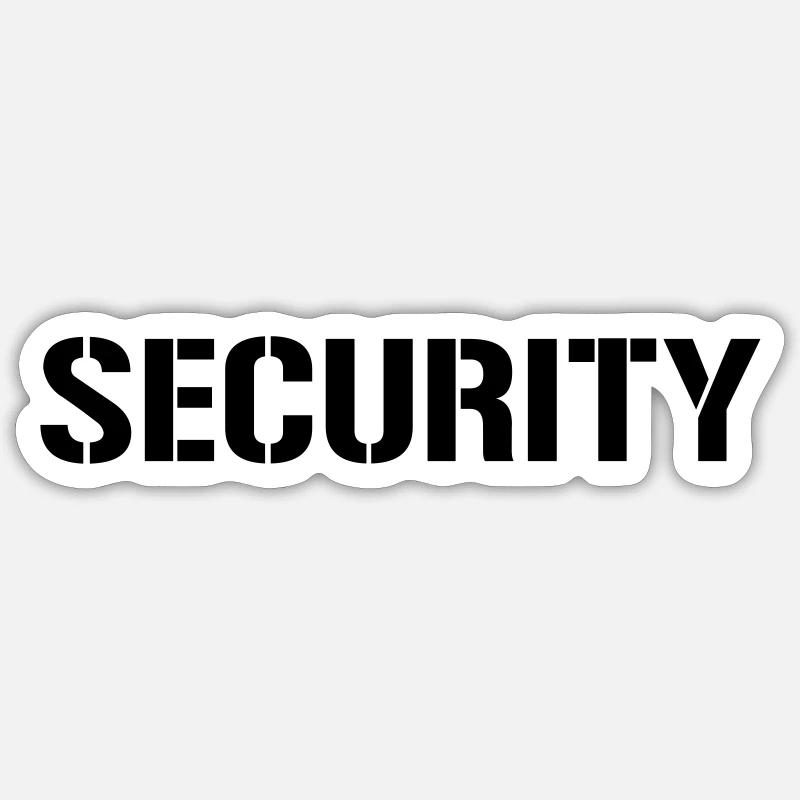 Sécurité - Sticker taille S (10 x 10 cm) - blanc mat