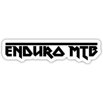 Enduro MTB - Sticker Größe S (10 x 10 cm) - Mattweiß - Vorne