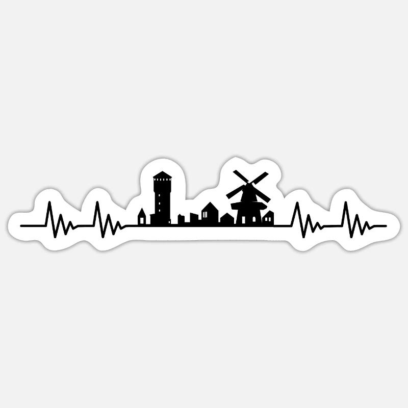 Avec hjert de slæ for Hæwe Sticker taille S (10 x 10 cm)