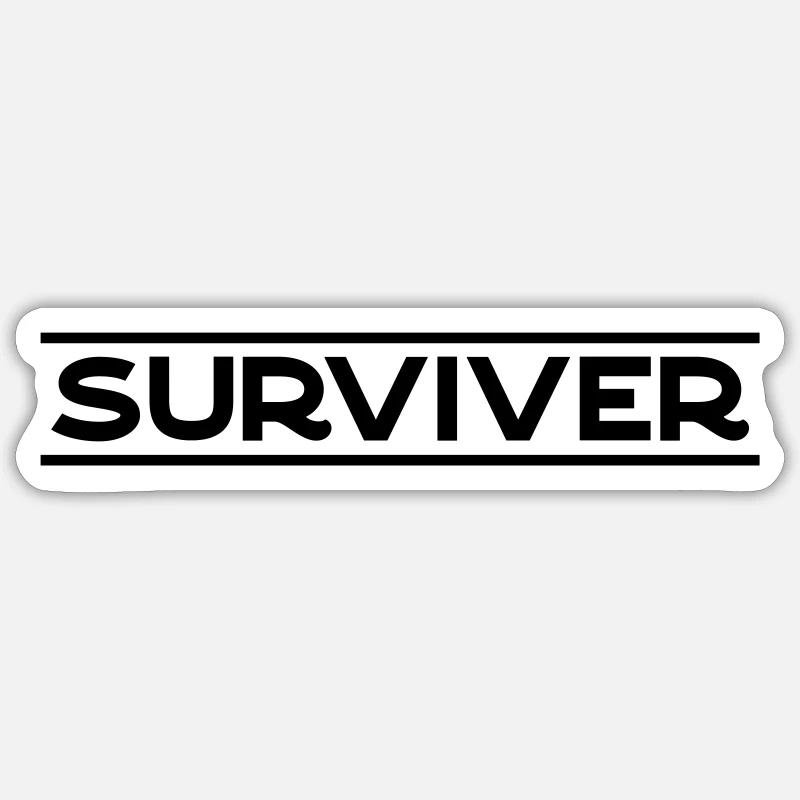 Surviver - Sticker size S (10 x 10 cm) - white matte