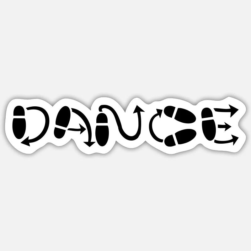dance - Sticker size S (10 x 10 cm) - white matte