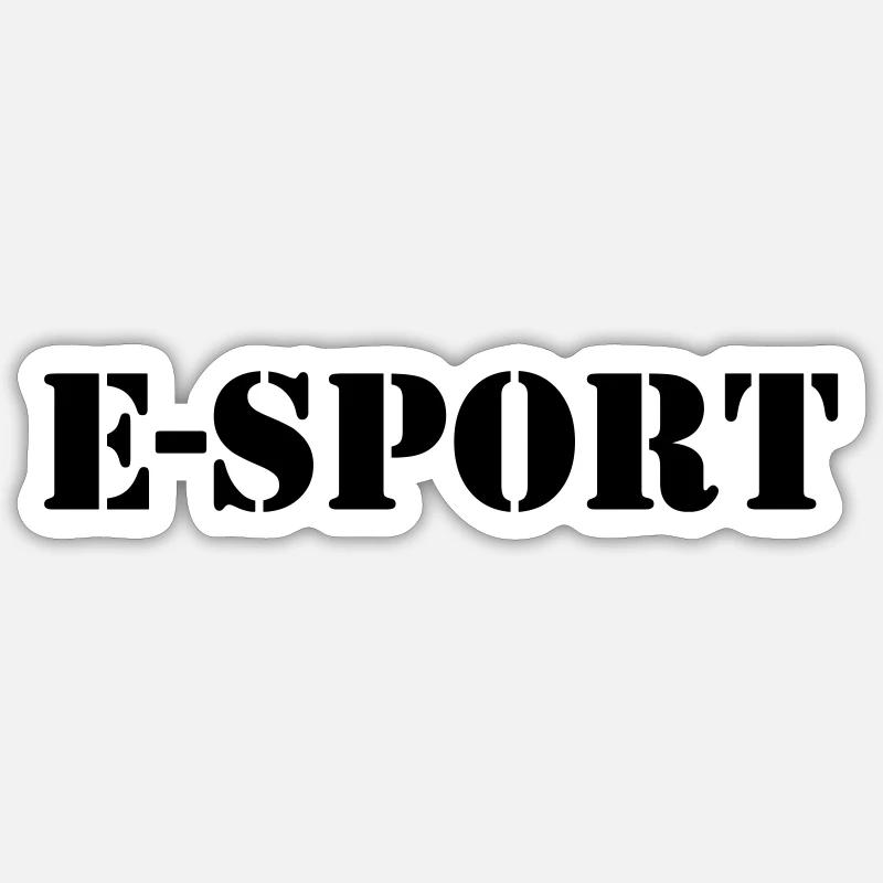 E-Sport - Sticker taille S (10 x 10 cm) - blanc mat