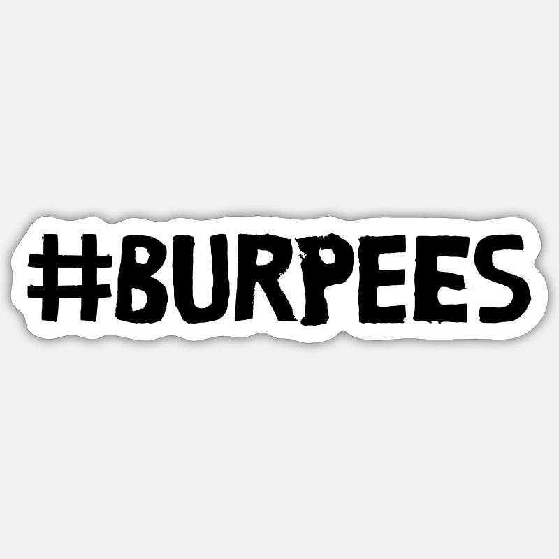 Burpees Hashtag Sticker taille S (10 x 10 cm)