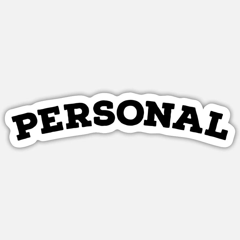 PERSONAL - Sticker Größe S (10 x 10 cm) - Mattweiß