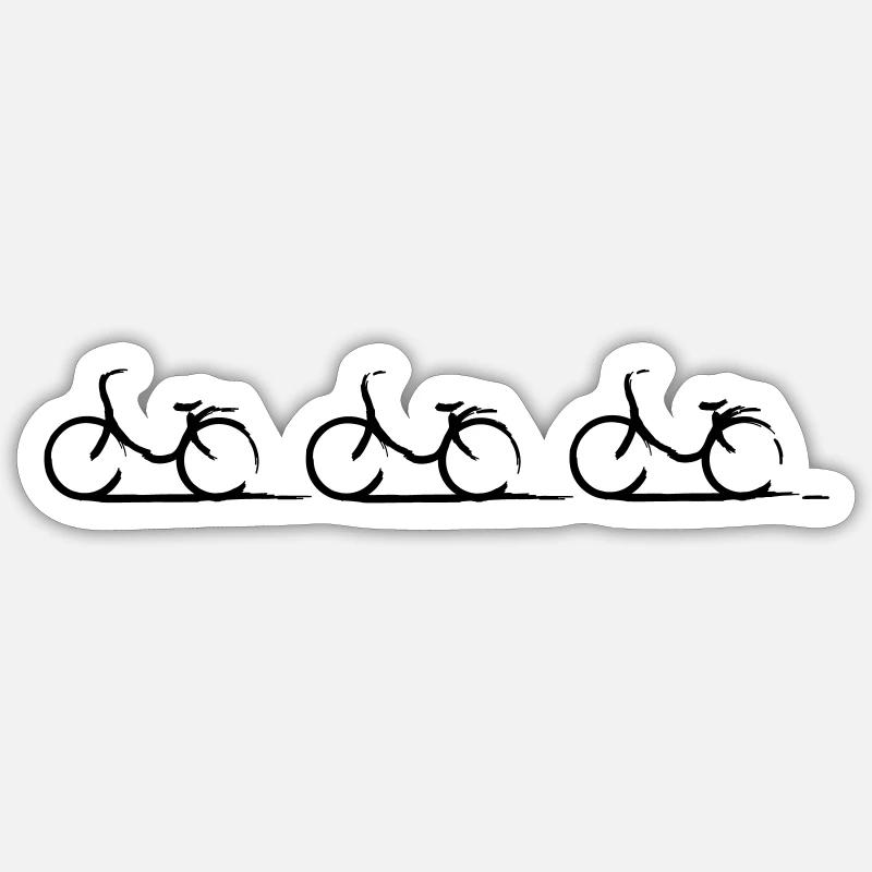 3 bikes Sticker size S (10 x 10 cm)