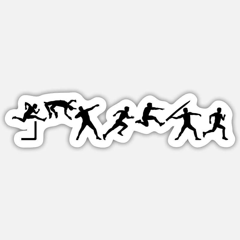 Heptathlon - Sticker size S (10 x 10 cm) - white matte