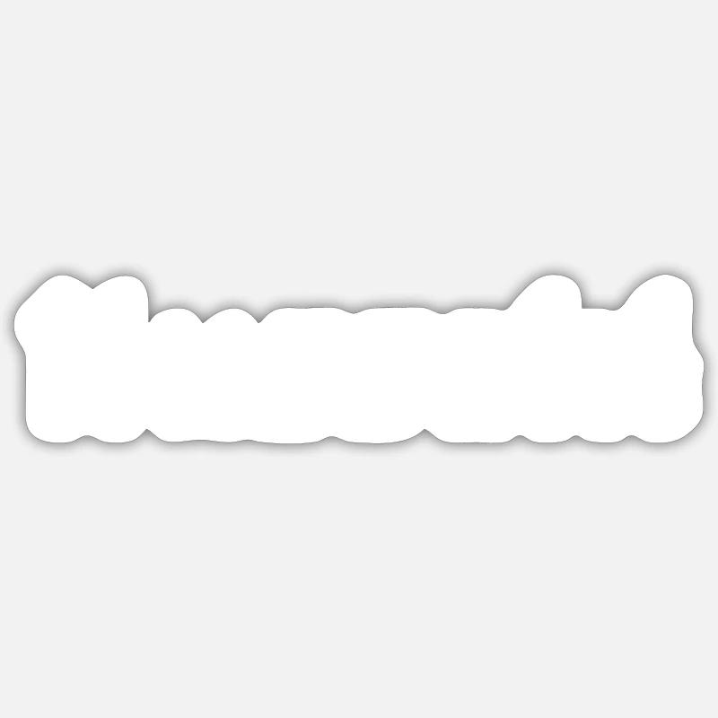 8 bits Huzzah! - Sticker taille S (10 x 10 cm) - blanc mat