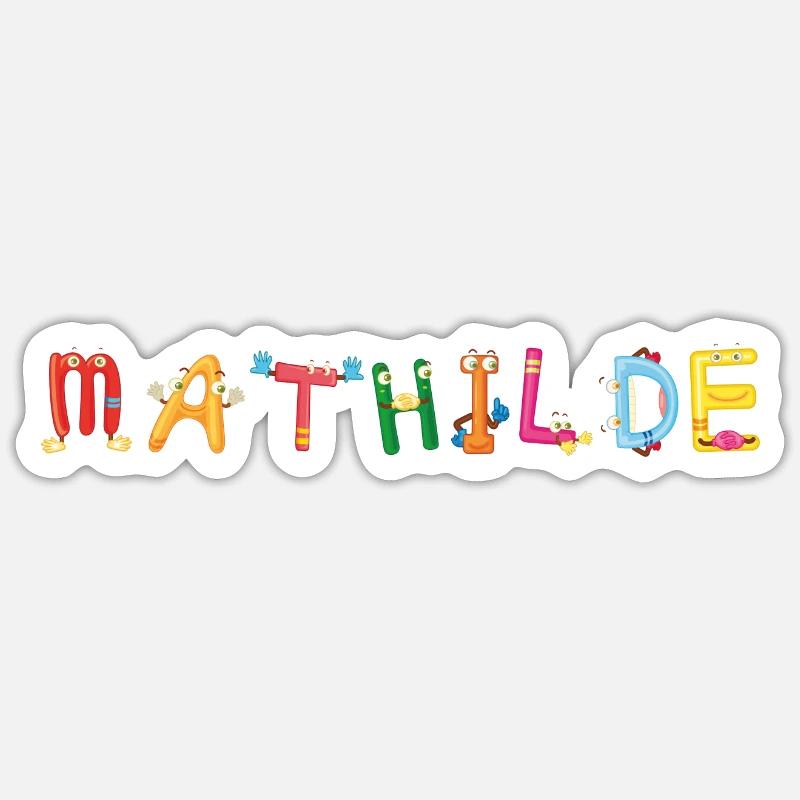 Mathilde - Sticker Größe S (10 x 10 cm) - Mattweiß