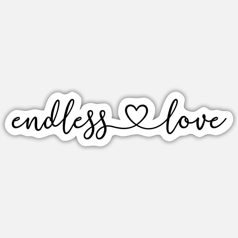 endless_love - Sticker Größe S (10 x 10 cm) - Mattweiß
