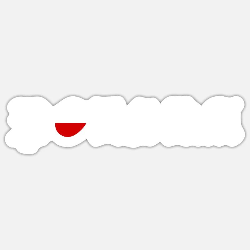 Pologne - Sticker taille S (10 x 10 cm) - blanc mat