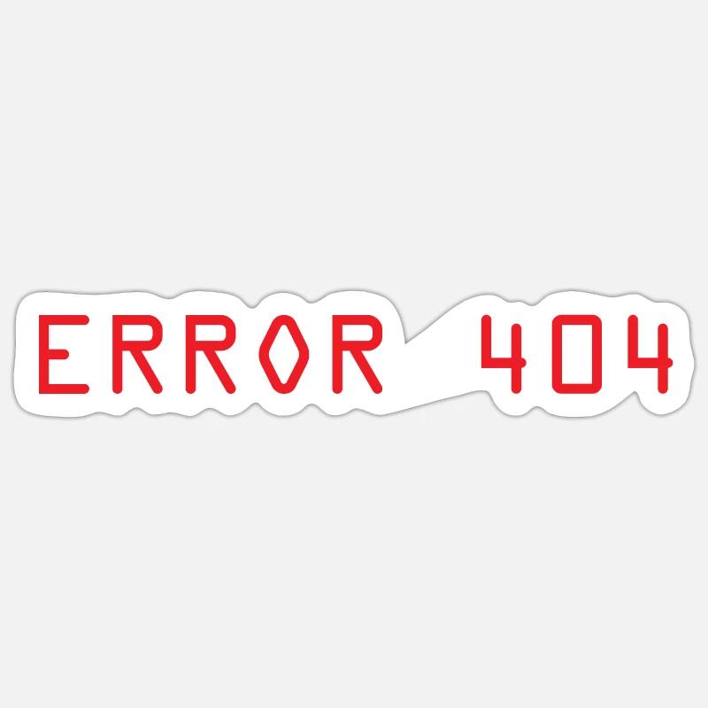 Error 404 Computer Sticker Größe S (10 x 10 cm)