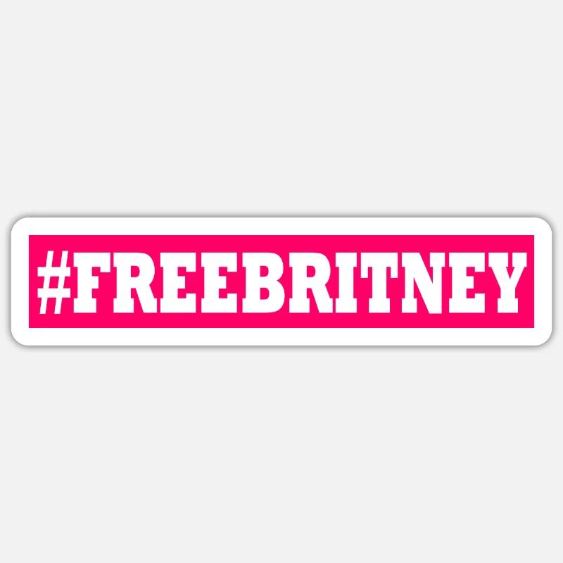 free britney - Sticker Größe S (10 x 10 cm) - Mattweiß
