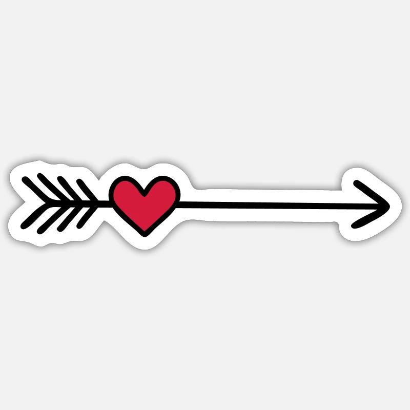 heart - Sticker size S (10 x 10 cm) - white matte
