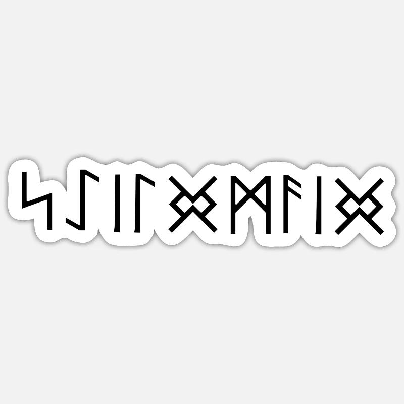 Shieldmaiden runes font Germanic Vikings Celts Sticker size S (10 x 10 cm)