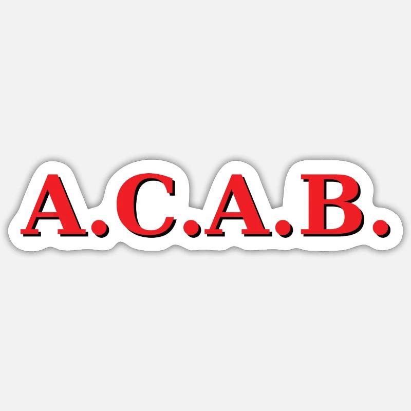 ACAB - Sticker size S (10 x 10 cm) - white matte