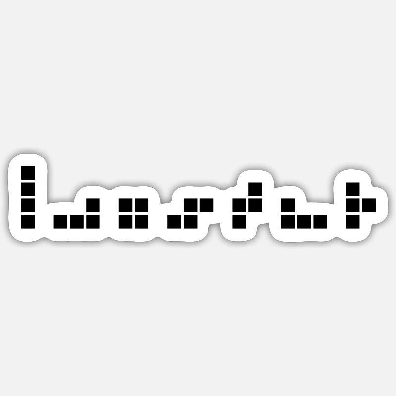 Design ringard "Gamer Retro T" rempli - Sticker taille S (10 x 10 cm) - blanc mat