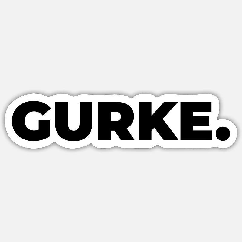 Gurke - Sticker Größe S (10 x 10 cm) - Mattweiß