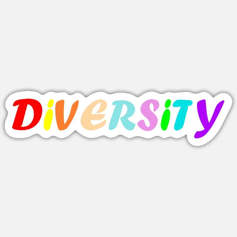 Diversity - Sticker size S (10 x 10 cm) - white matte