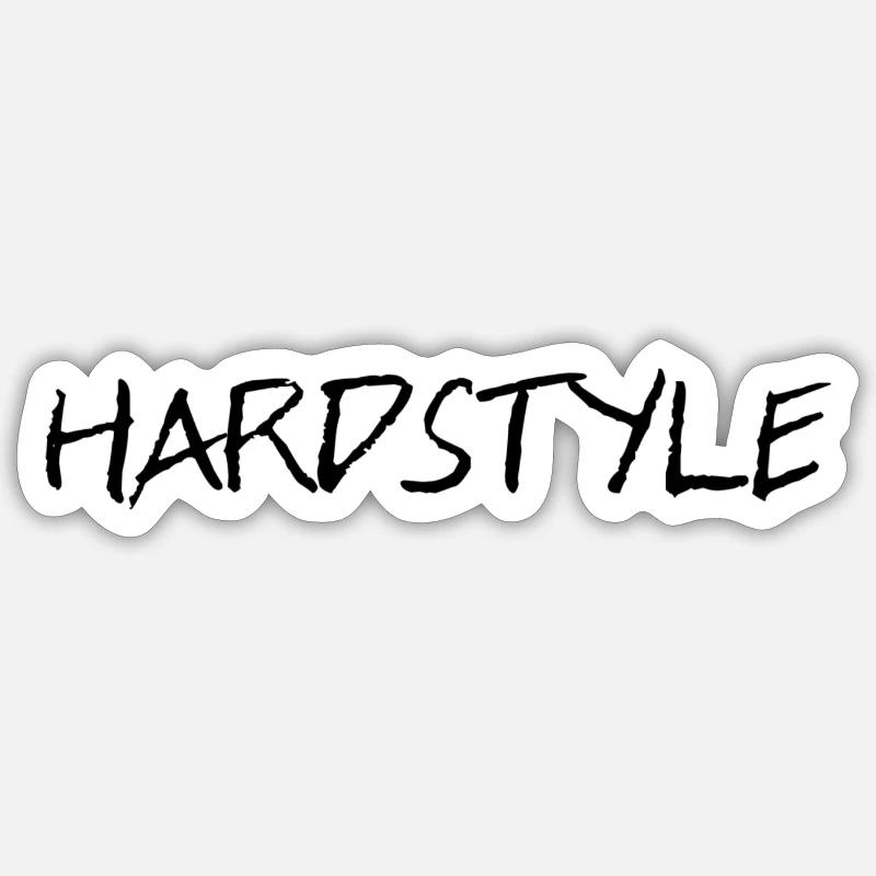 Hardstyle - Sticker taille S (10 x 10 cm) - blanc mat