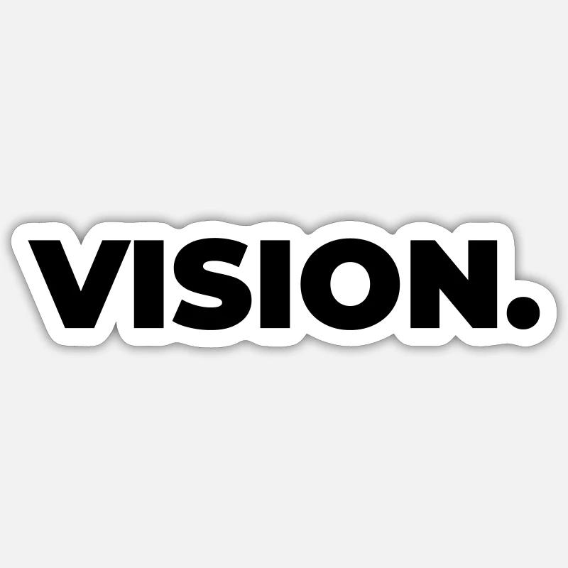 Vision - Sticker taille S (10 x 10 cm) - blanc mat