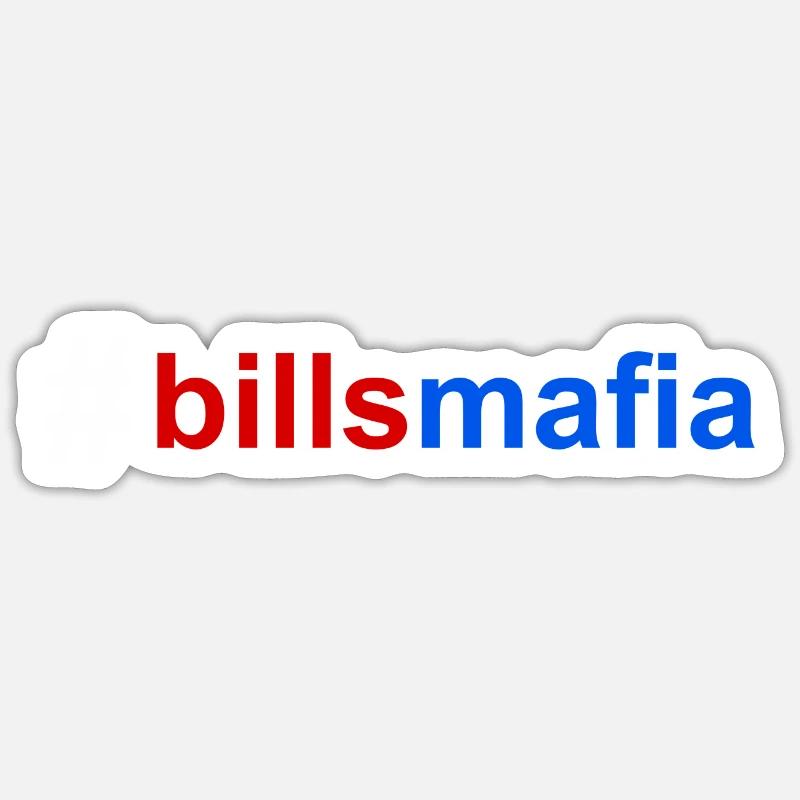 Mafia du bison - Sticker taille S (10 x 10 cm) - blanc mat