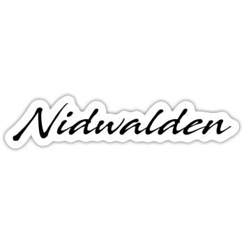 Nidwalden - Sticker Größe S (10 x 10 cm) - Mattweiß - Vorne