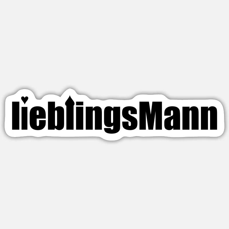 Nerdy Design "LIEBLINGSMANN" - camelCase - Symbol - Sticker Größe S (10 x 10 cm) - Mattweiß