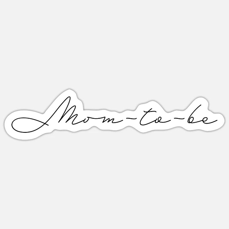 Future maman - Sticker taille S (10 x 10 cm) - blanc mat