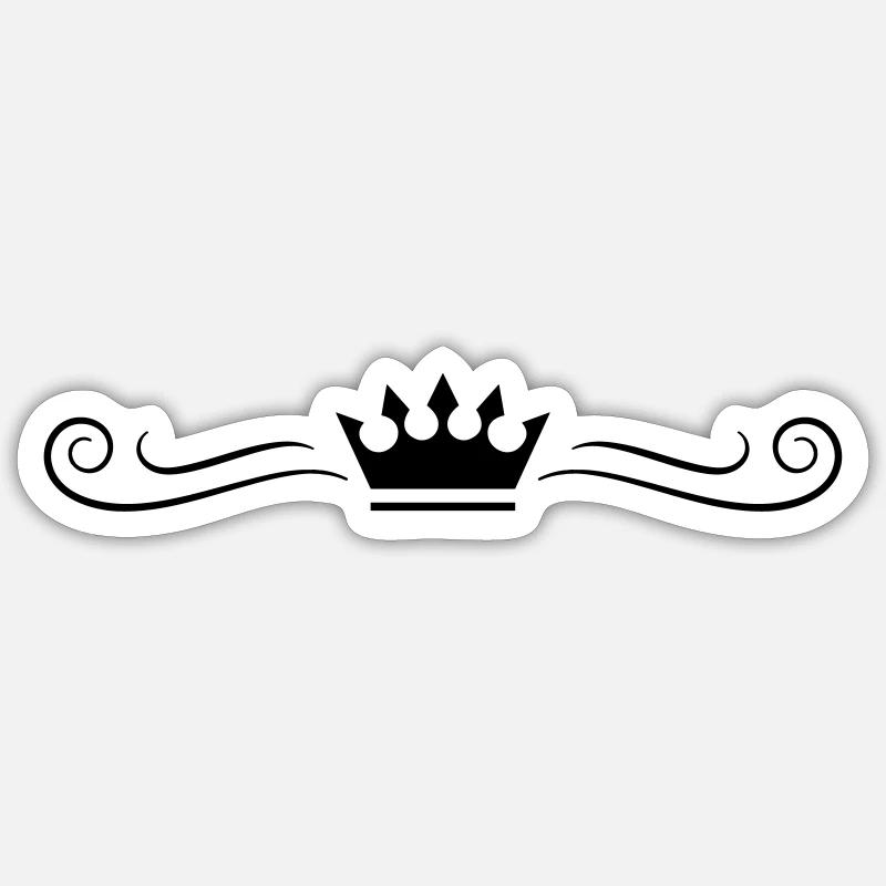 krone icon - Sticker Größe S (10 x 10 cm) - Mattweiß