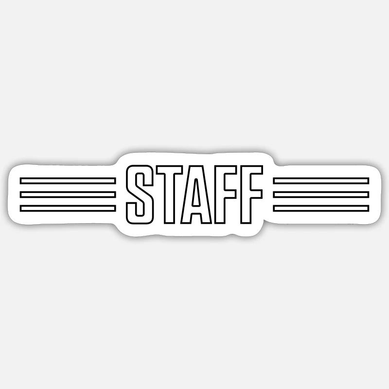 Staff Sticker size S (10 x 10 cm)
