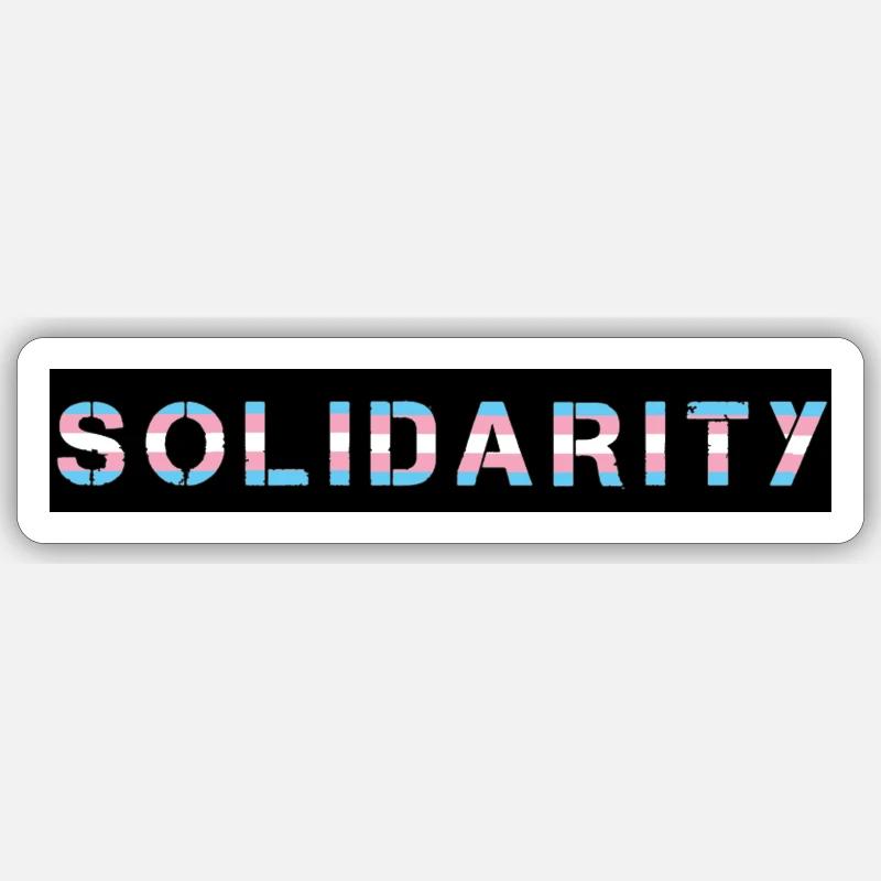 Trans Solidarity - Sticker size S (10 x 10 cm) - white matte