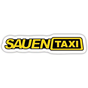 Autoaufkleber für Jäger - Sauen Taxi - Sticker Größe S (10 x 10 cm) - Mattweiß - Vorne