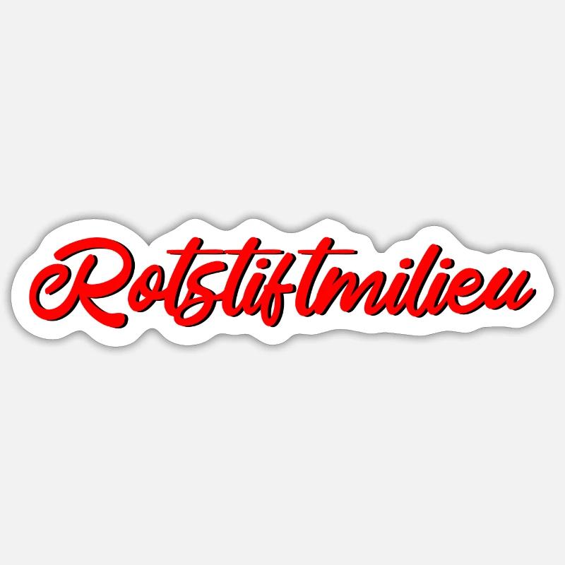 Rotstiftmilieu Lehrer - Sticker Größe S (10 x 10 cm) - Mattweiß