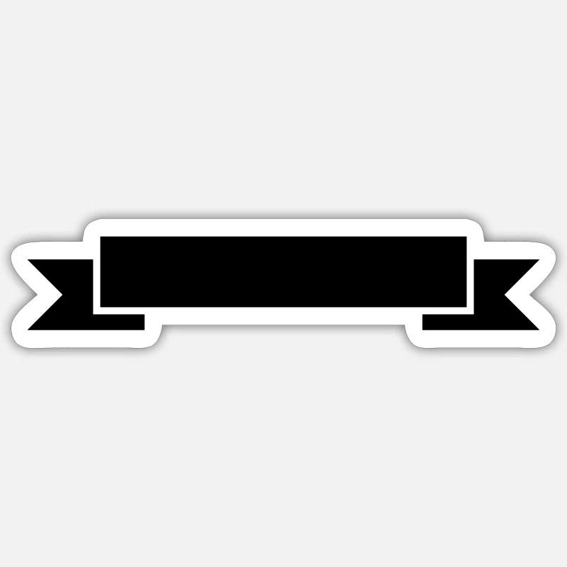 banderole symbol - Sticker size S (10 x 10 cm) - white matte